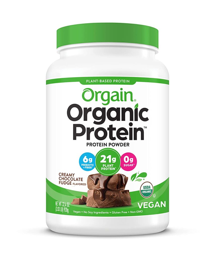 Best Tasting Plant Protein
Orgain Protein Powder 
Creamy Chocolate Fudge